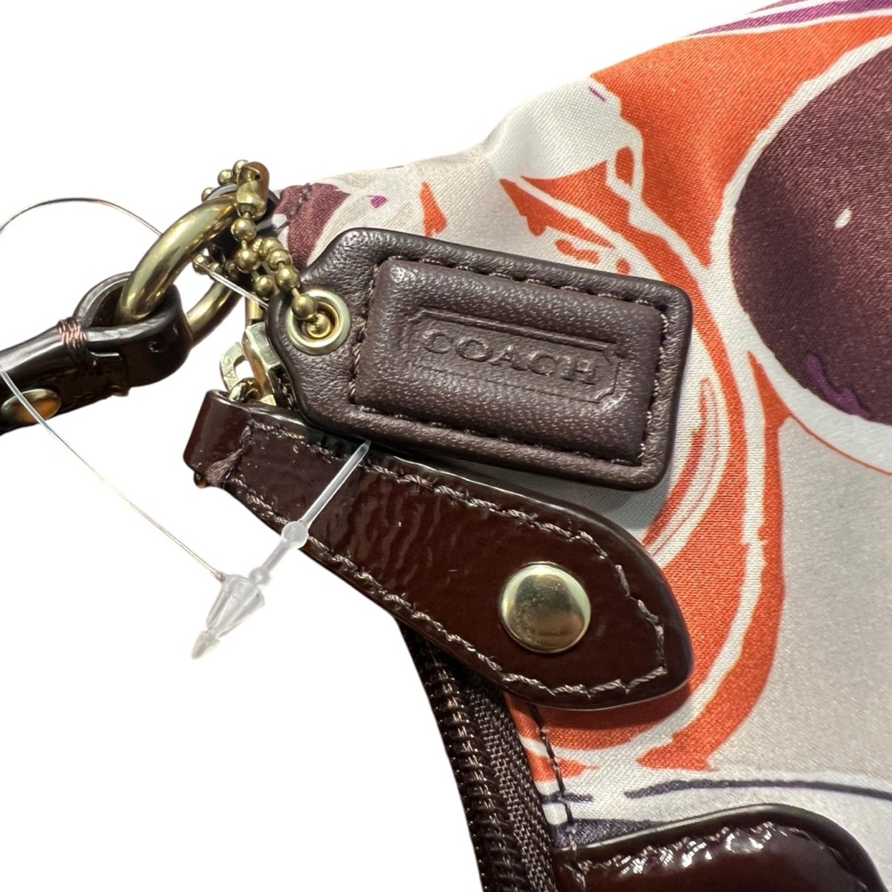 COACH 1941 ASHLEY OP ART SIGNATURE BAG IN SATIN AND LEATHER EXCELLENT CONDITION - Picture 9 of 13